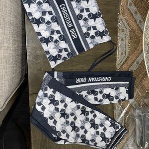 Dior Navy Blue Jersey Leggings with Pouch